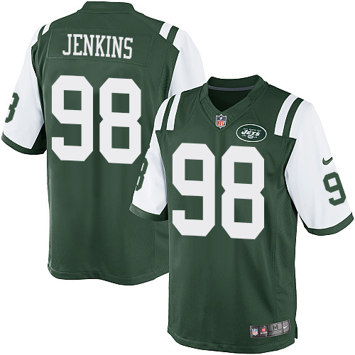 Men's Limited Jarvis Jenkins Nike Jersey Green Home - #98 NFL New York Jets